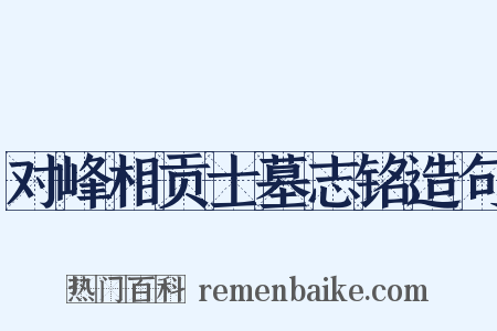 对峰相贡士墓志铭造句是什么意思的图片